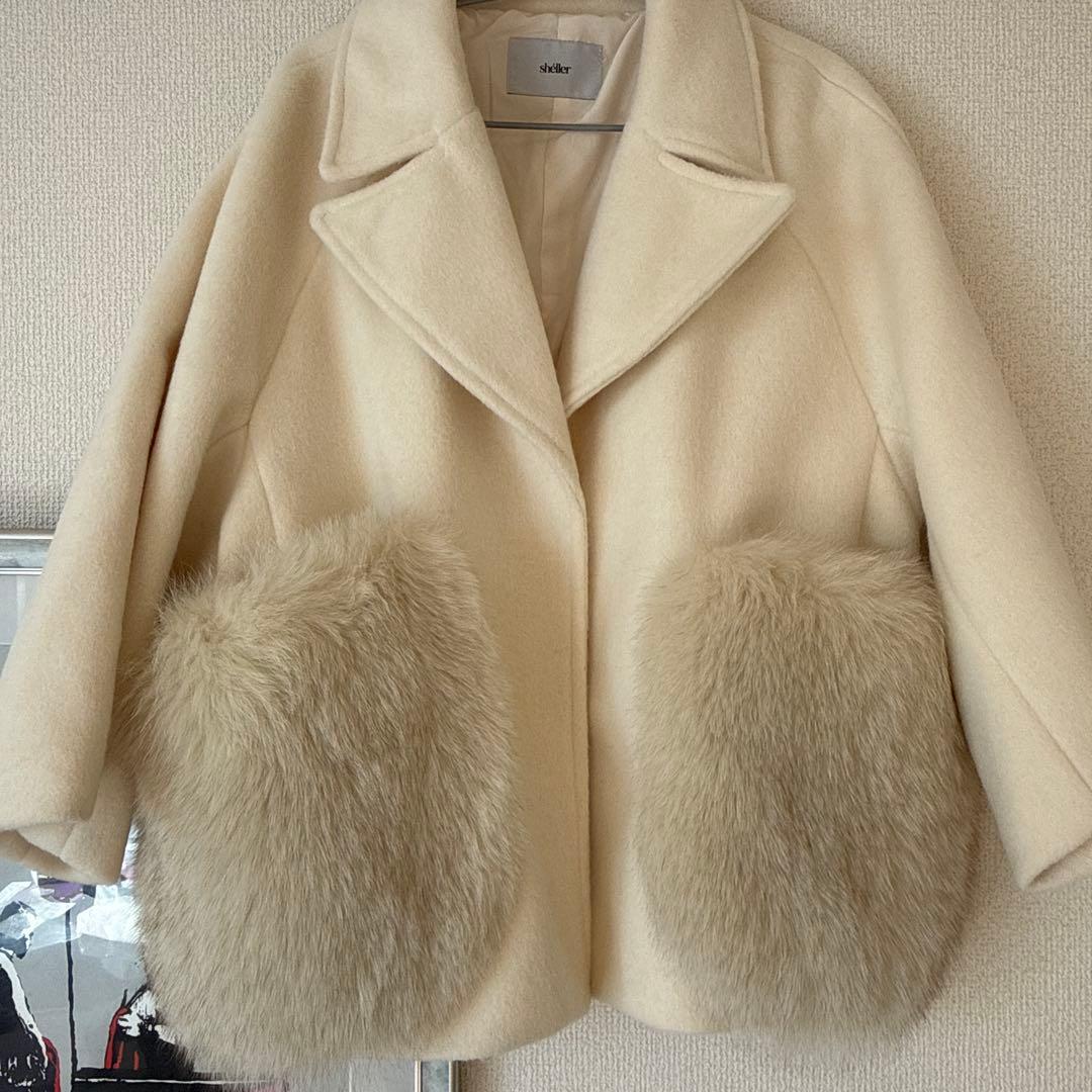 ジャケット・アウター FOX FUR pocket tailored middle coat