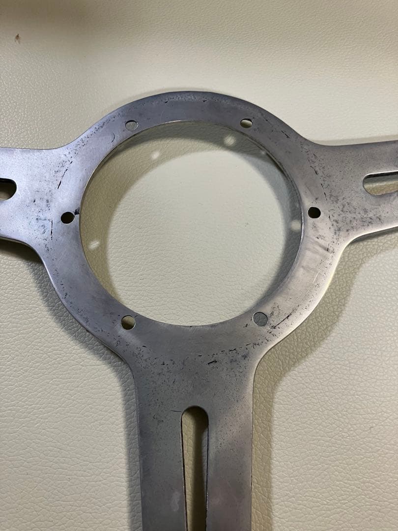 レスレストン　ウッド アルミ ステアリング 3本スポーク