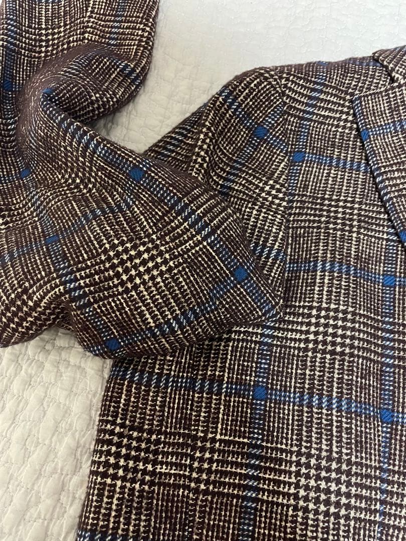 Brilla per il gusto ブラウン系チェック　テーラードジャケット