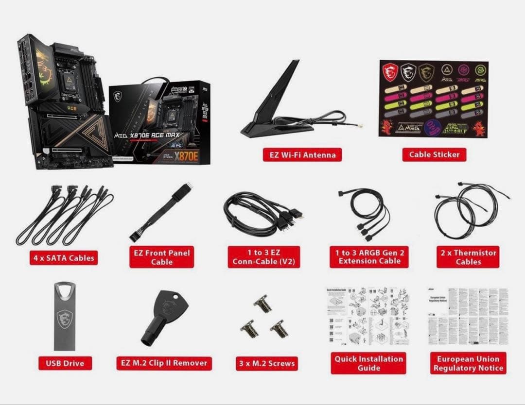 【国内未流通・最上位】MSI MEG X870E ACE MAX新品未使用AM5