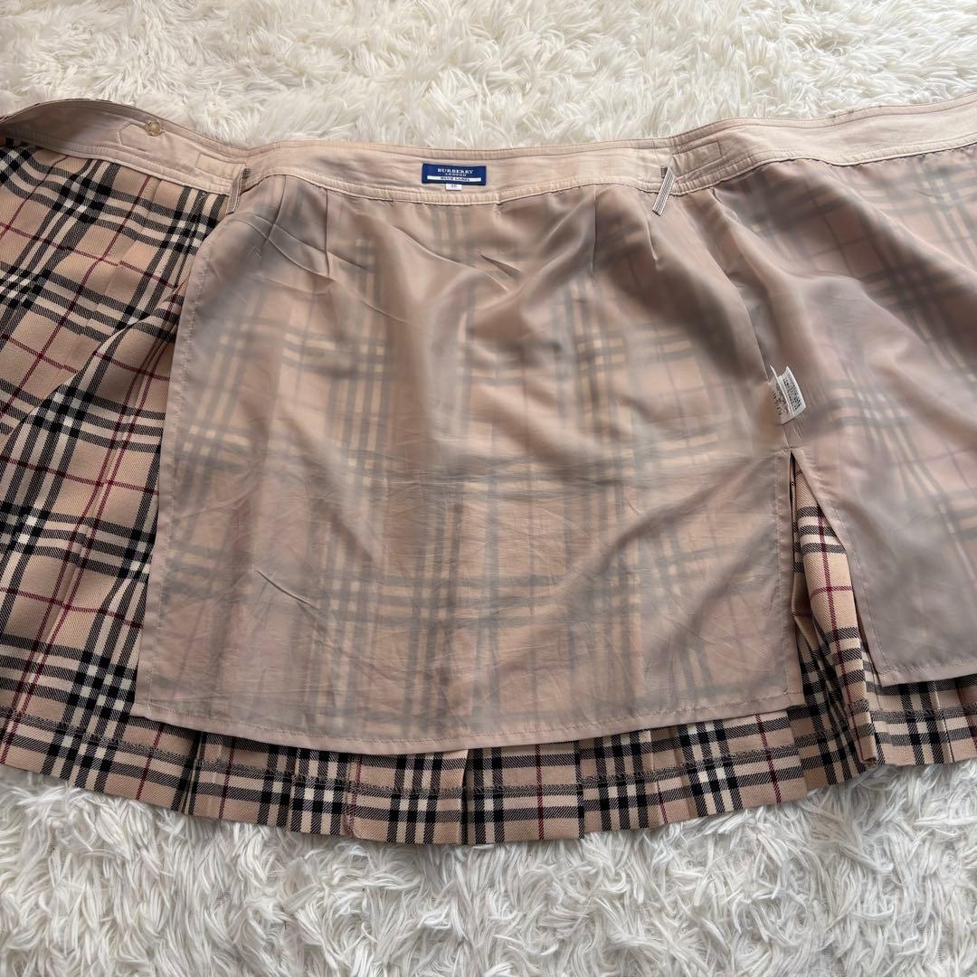 美品 バーバリーブルーレーベル スカート ノバチェック ベージュ 38