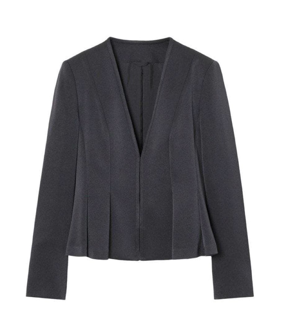 【美品】25ss　ANAYI アナイトリアセサテンタックペプラム ジャケット