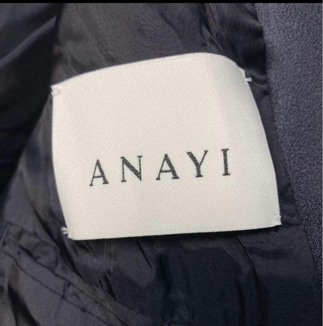 【美品】25ss　ANAYI アナイトリアセサテンタックペプラム ジャケット