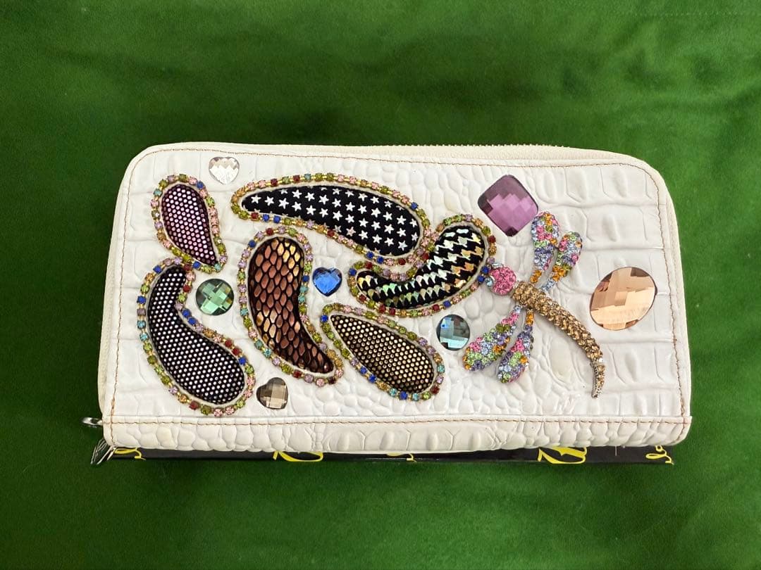 ★レア★MICHELANGELO ミケランジェロ 装飾長財布 ホワイト