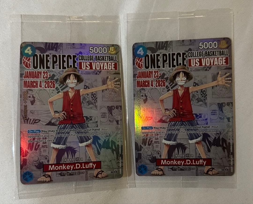 モンキー・D・ルフィ バスケットボール プロモ 海外 2枚