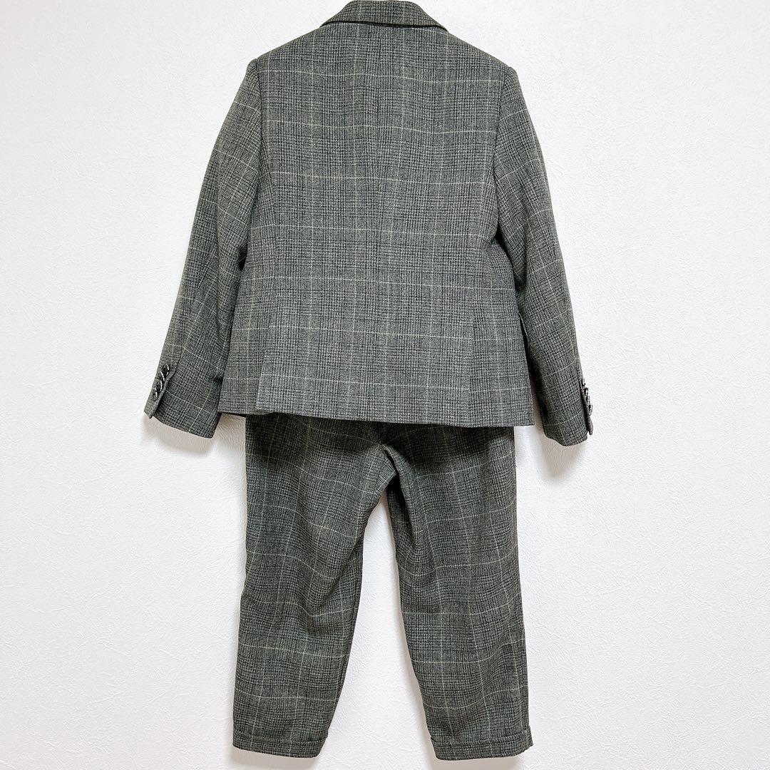 美品‼︎ワルツバイビームス フォーマルスーツ チェック グレー 130 男の子
