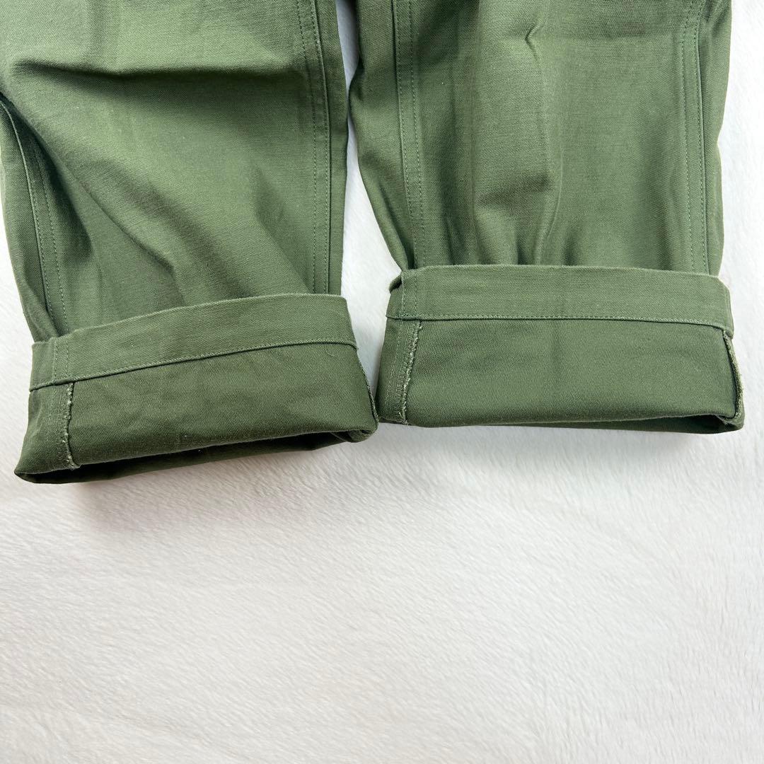 b1300✨極美品✨【Shinzone】ベイカーパンツ　ミリタリー　38　カーキ