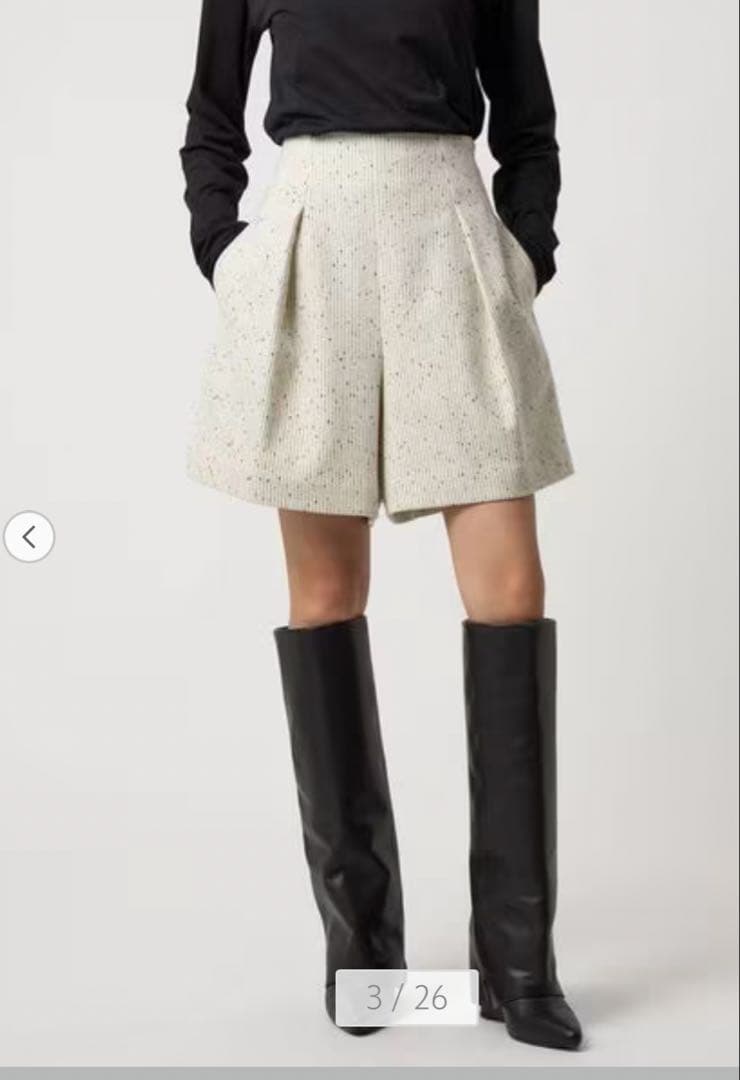 ＜EMMEL REFINES＞EM ノットツイードライク ショートパンツ