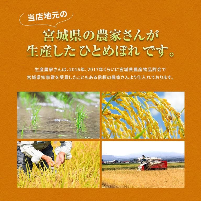 宮城県産 ひとめぼれ 玄米30kg 精米可能（27㎏） 令和7年産 沖縄離島不可