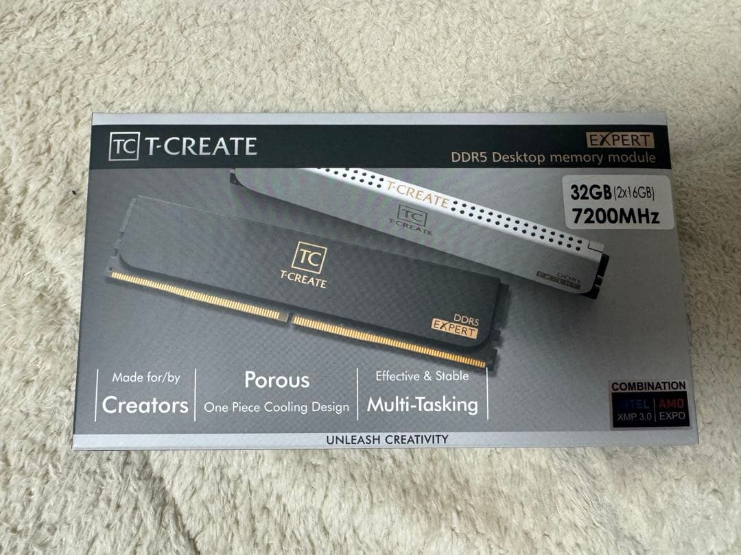 T-CREATE DDR5 7200mhz 32GB(16GB×2)白