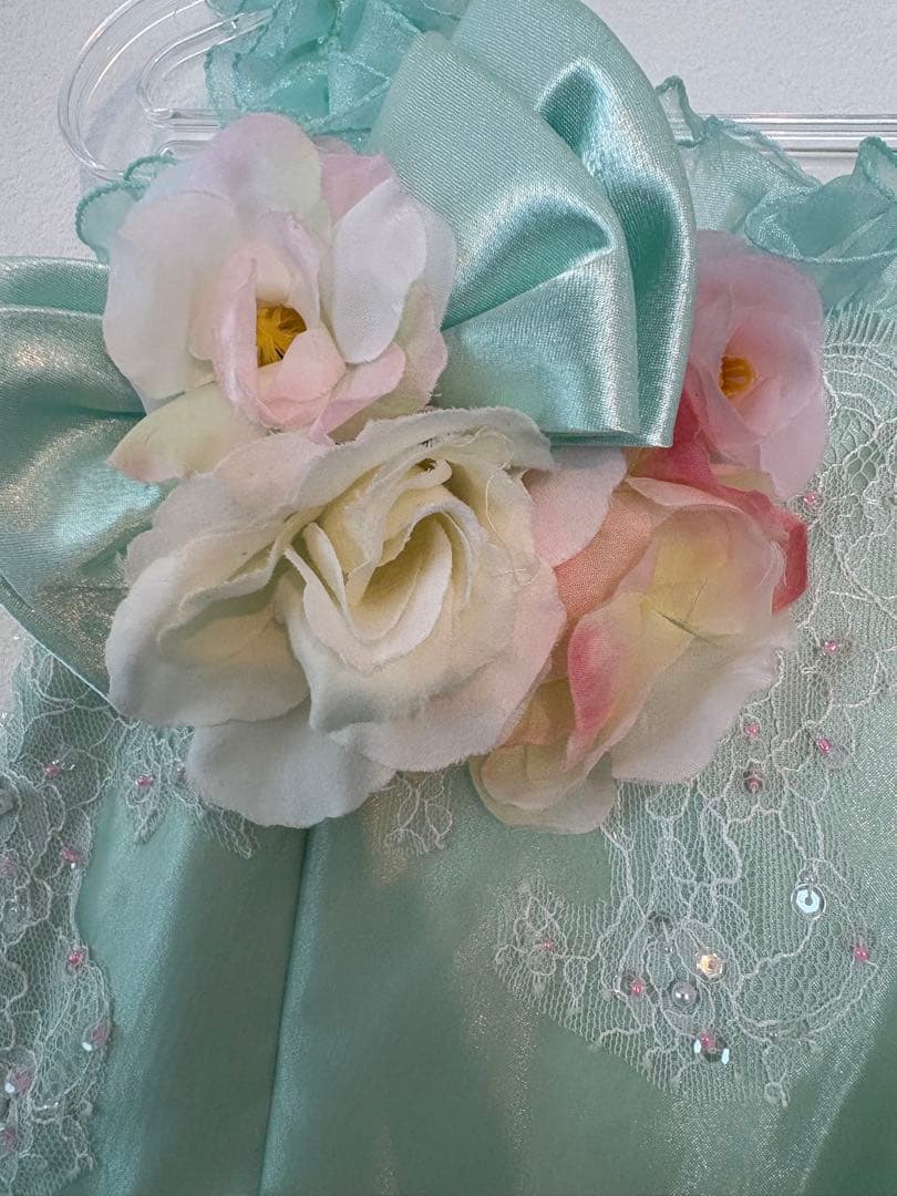 130 ドレス　キッズ　子供　アイクリア　グリーン　エメラルド　フォーマル