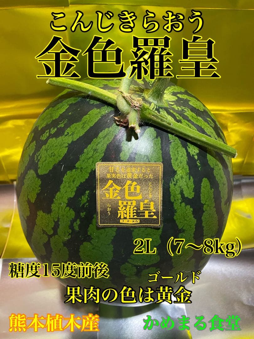 百貨店御用達！美味い！熊本産【金色羅皇】秀品6L2玉セット（23〜25k箱込）