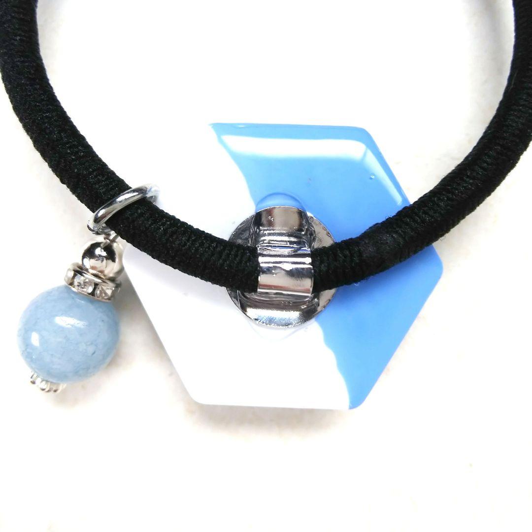 ヘアクリップ レジン 6.5cmオーバルマトリカリアとヒメウツギ プリンスカラー