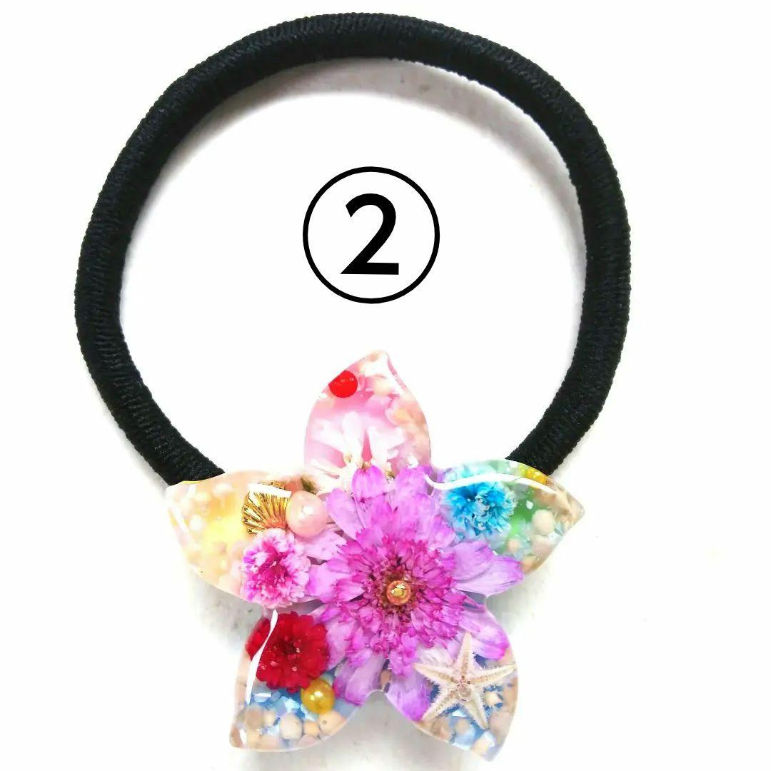 ヘアクリップ レジン 6.5cmオーバルマトリカリアとヒメウツギ プリンスカラー