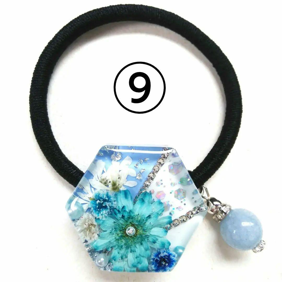 ヘアクリップ レジン 6.5cmオーバルマトリカリアとヒメウツギ プリンスカラー