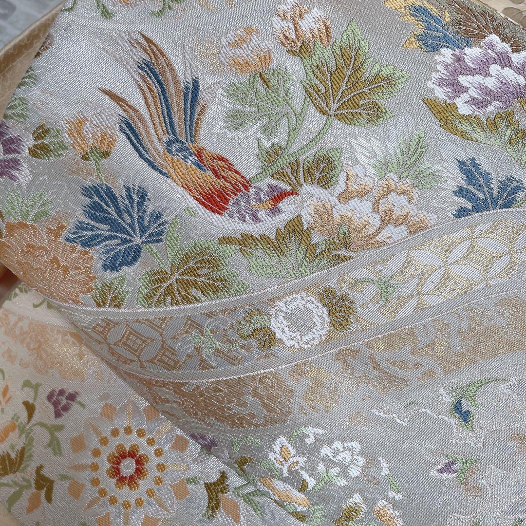 訪問着　フルセット　菊　豪華　手刺繍　金駒刺繍　金彩　綸子　入学式　卒業式　H1