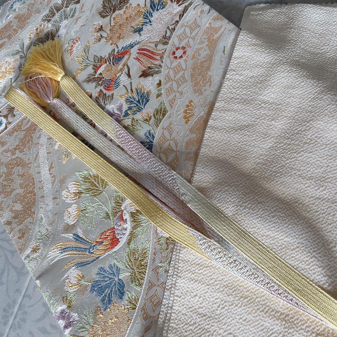 訪問着　フルセット　菊　豪華　手刺繍　金駒刺繍　金彩　綸子　入学式　卒業式　H1