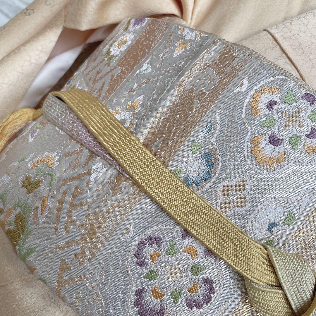 訪問着　フルセット　菊　豪華　手刺繍　金駒刺繍　金彩　綸子　入学式　卒業式　H1