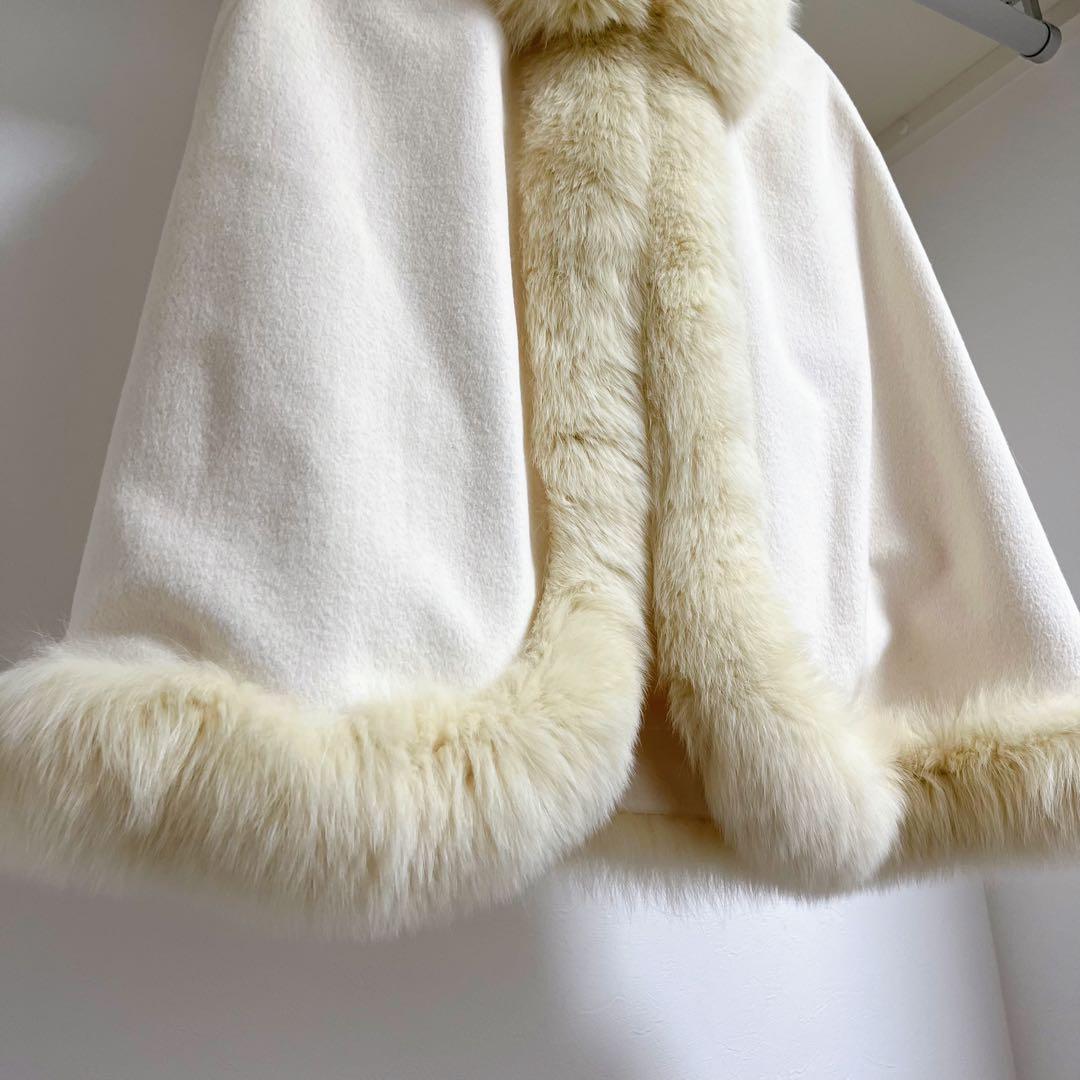 【最終価格】HARRODS ハロッズ ファー ケープコート フォックス 毛皮