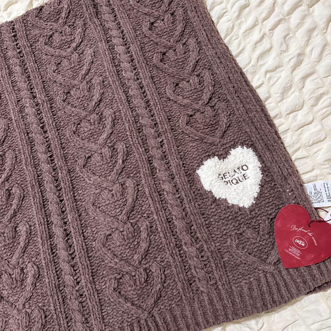 【新品】ジェラートピケ　ハートコレクション　もちもちふわふわ　大判ブランケット