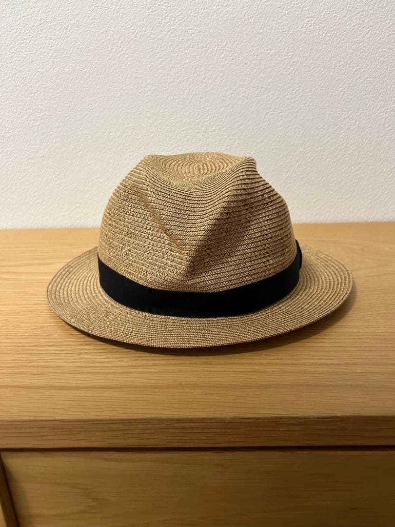 mature ha. マチュアーハ ベージュ 麦わら帽子 ストローハット リボン