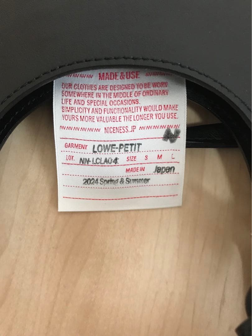 バッグ 24ss NICENESS LOWE-PETIT