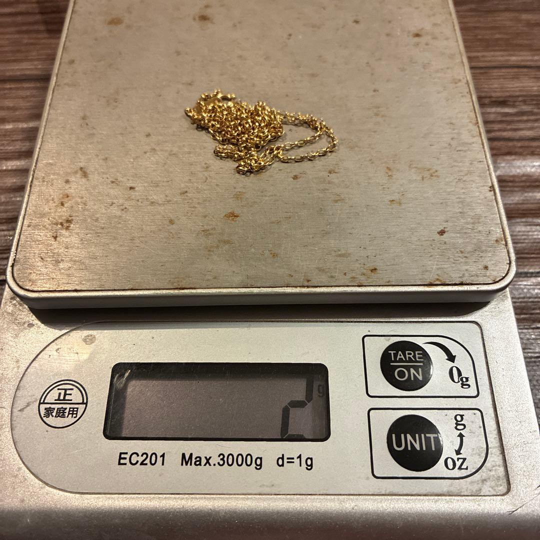 18金【刻印入・本物】K18ロールチェーンネックレス