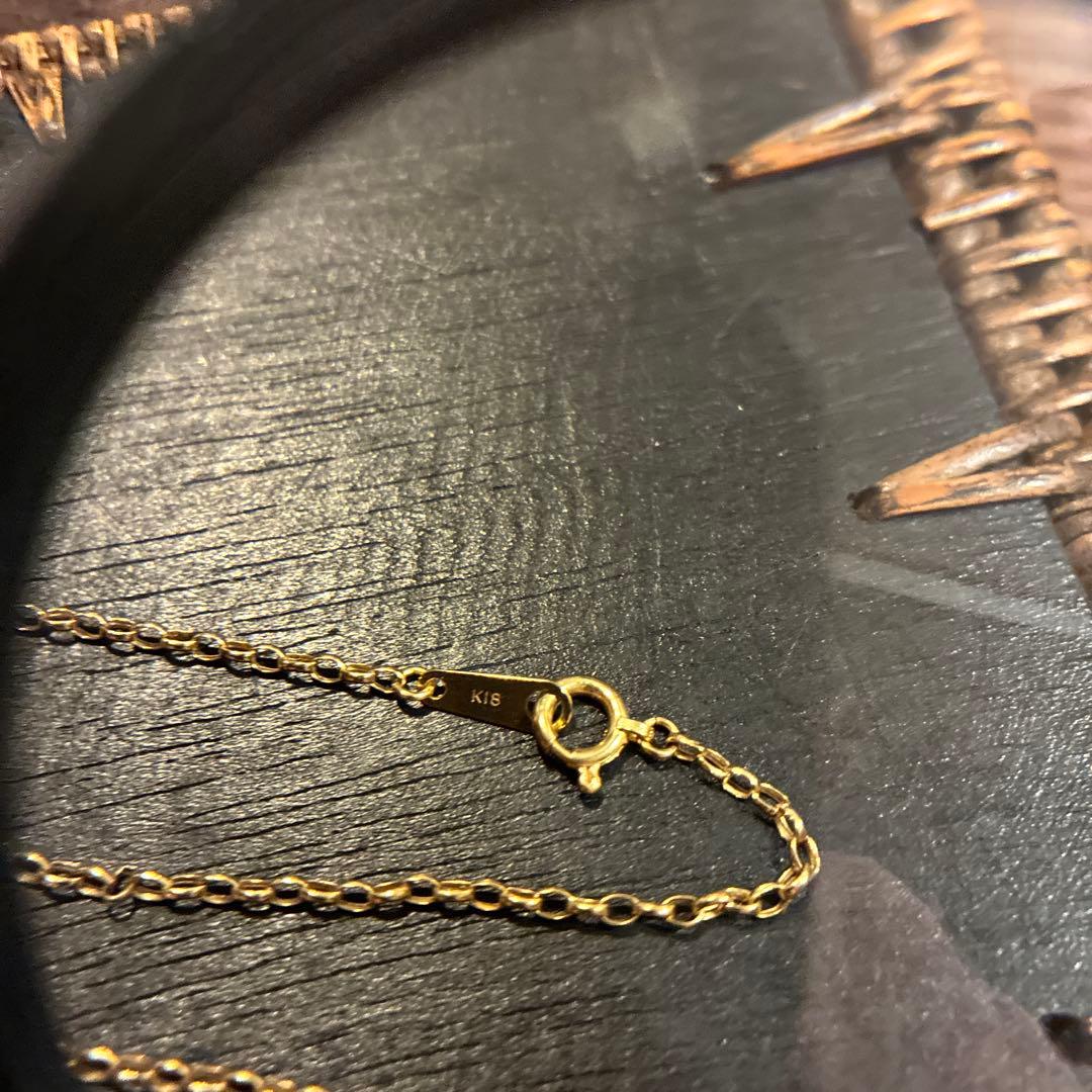 18金【刻印入・本物】K18ロールチェーンネックレス