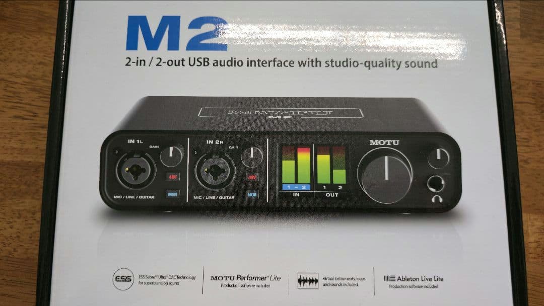 MOTU M2 USBオーディオインターフェイス 2-in/2-out