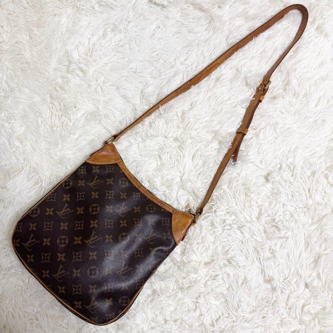 美品✨ルイヴィトン オデオン PM モノグラム ショルダーバッグ サコッシュ 茶