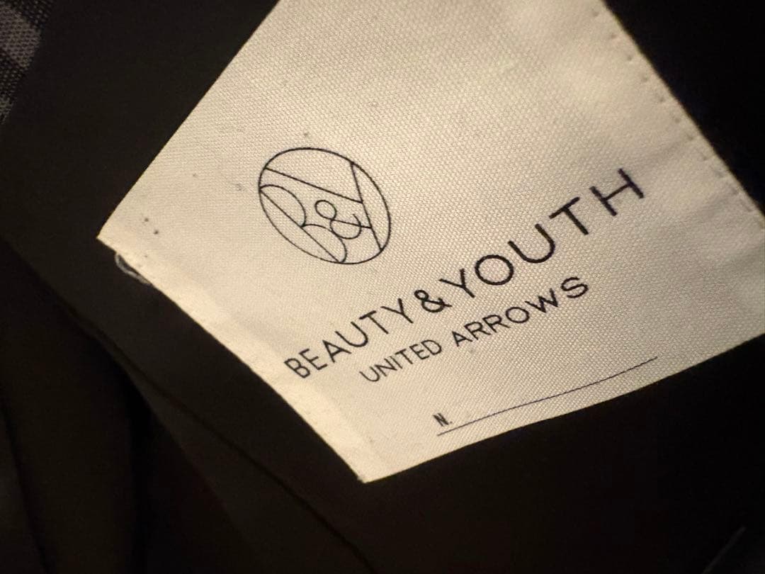 【極美品】BEAUTY&YOUTH ダブル ブレスト チェック ジャケット S