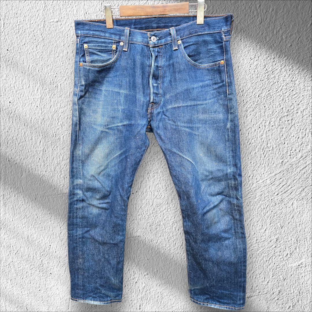 完成された縦落ち 希少W34 内股シングル Levi's 501