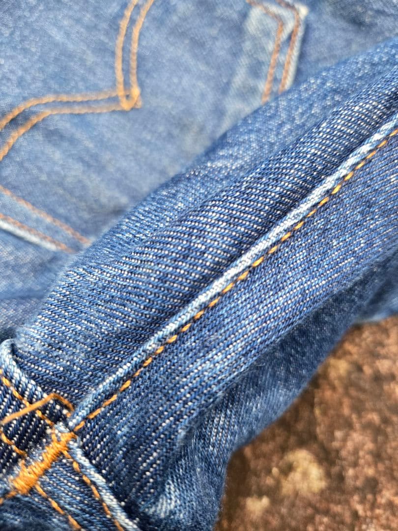 完成された縦落ち 希少W34 内股シングル Levi's 501