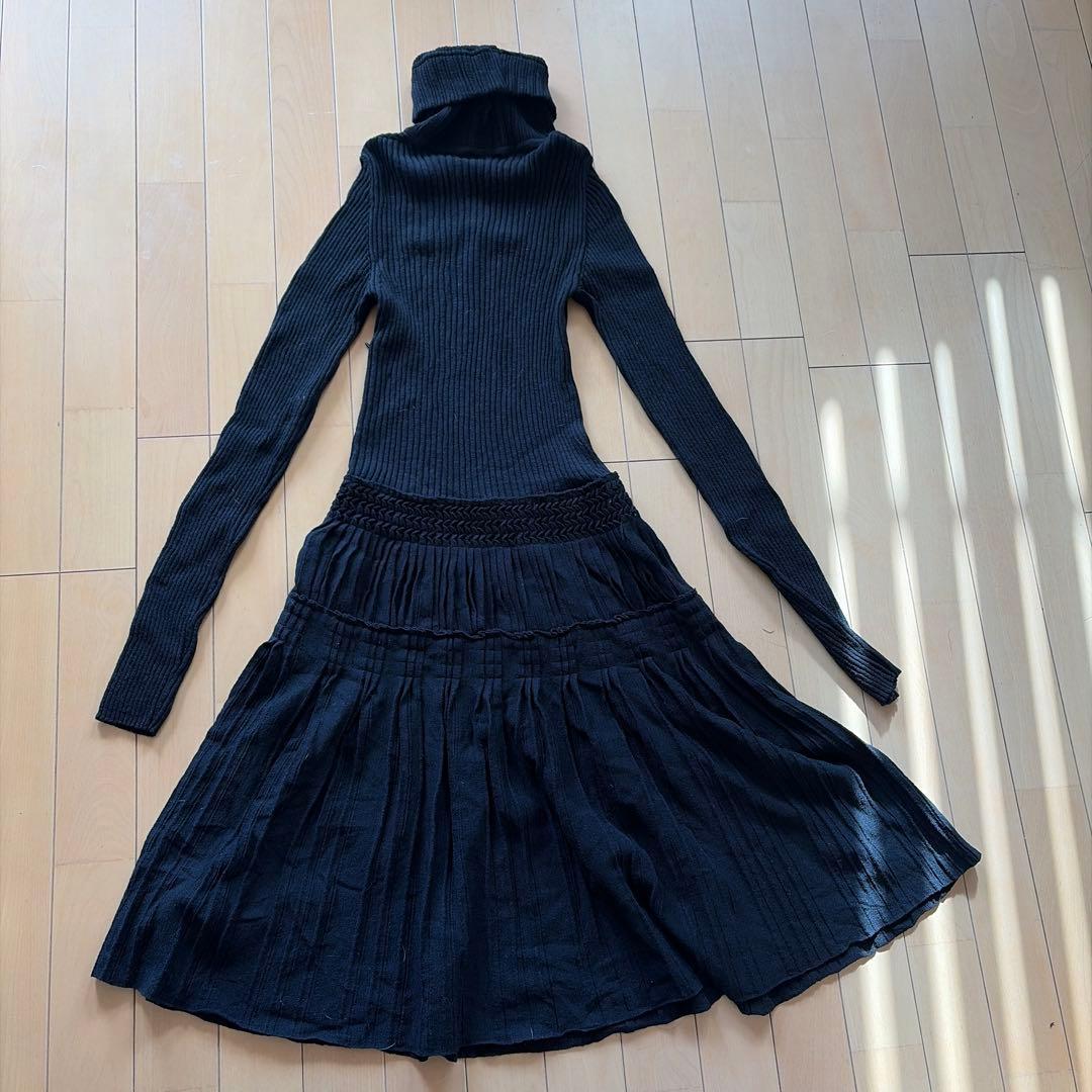 CHANEL ブラック　ニットワンピース　36 【定価598000円】ココマーク