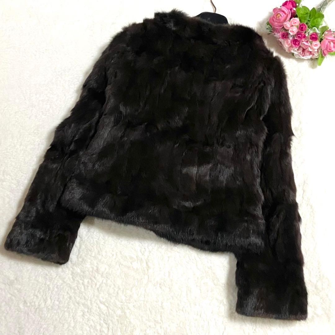 【美品】 クレージュ 本毛皮 ジャケット サイズ36