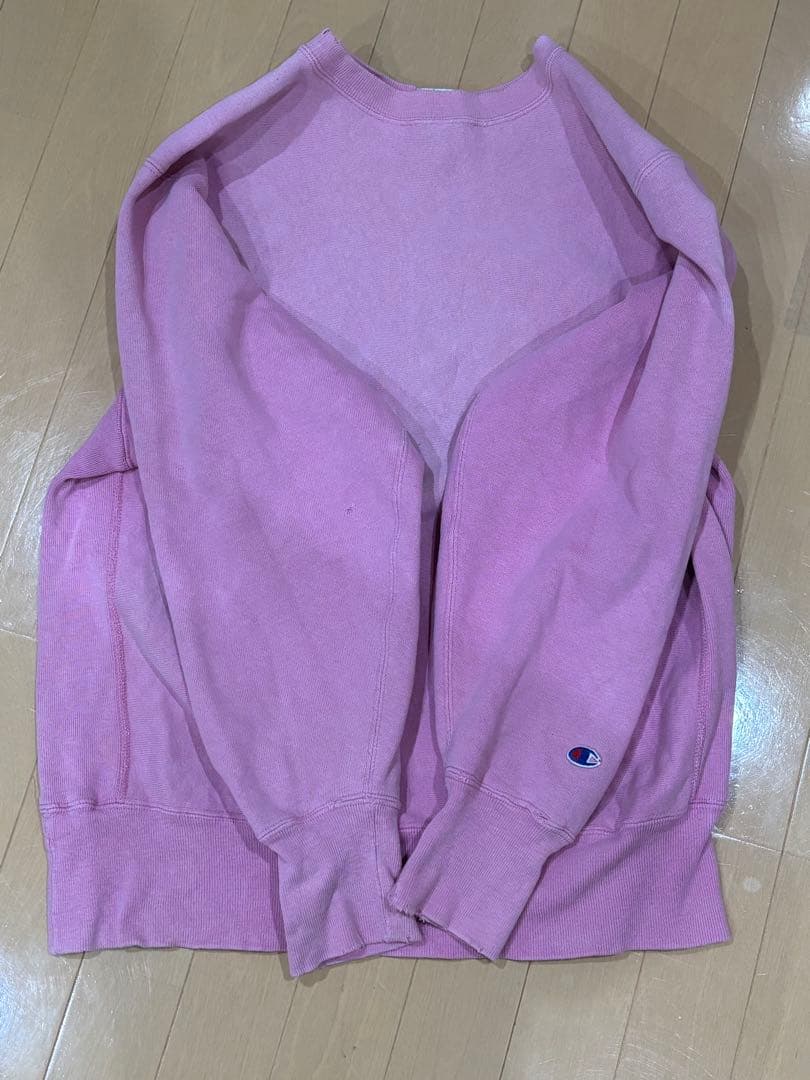 90s Champion リバースウィーブ ピンク XL USA製　希少