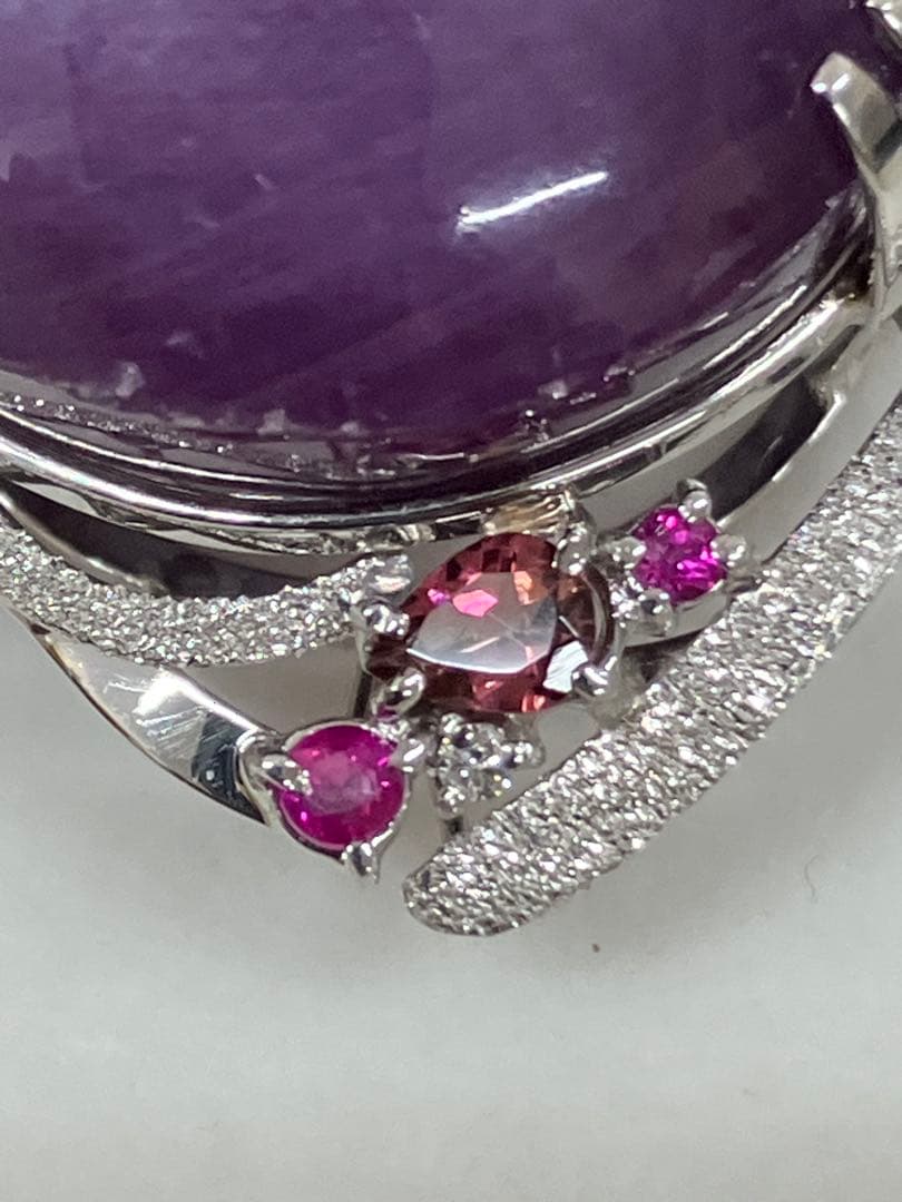 スターサファイア　プラチナ　ペンダント