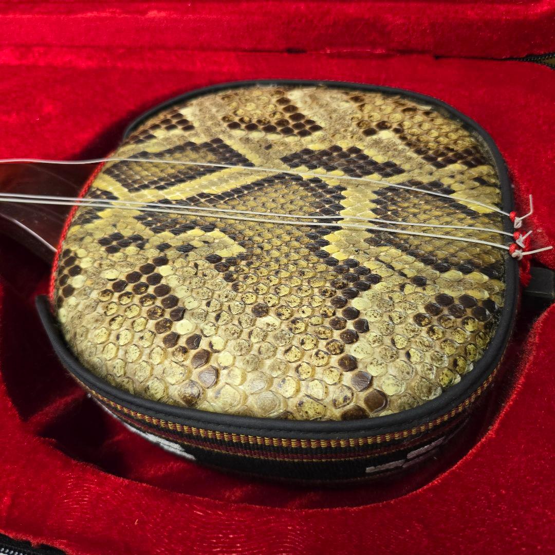 三味線本体 蛇味線 ケース付き