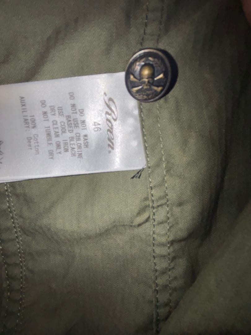 roen レザー切り替えジャケット　刺繍