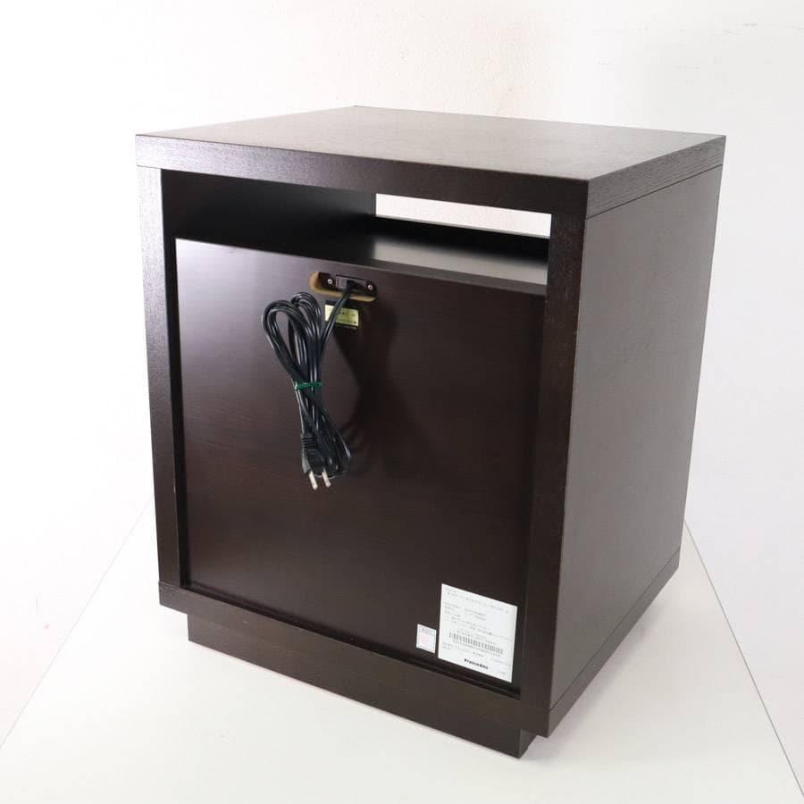 値下フランスベッド ナイトテーブル ダークブラウン 日本製 コンセント＆引出付2