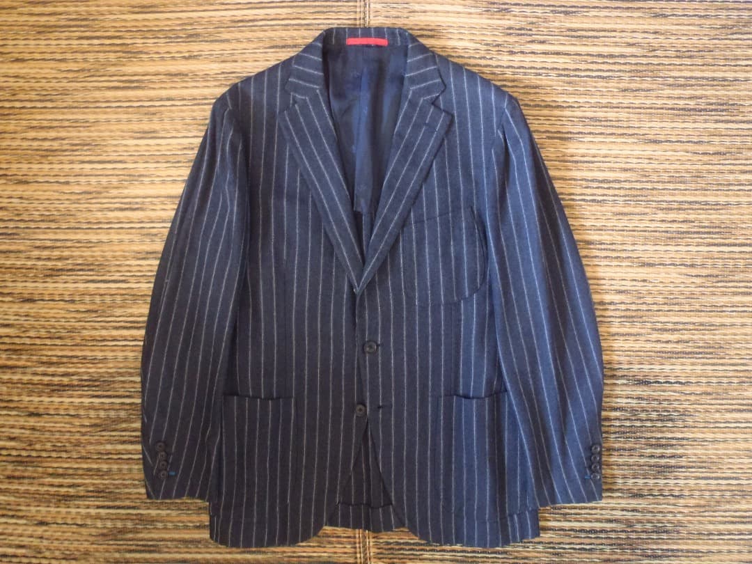 ISAIA イザイア カシミア混 ウール ジャケット ネイビー 46 Used