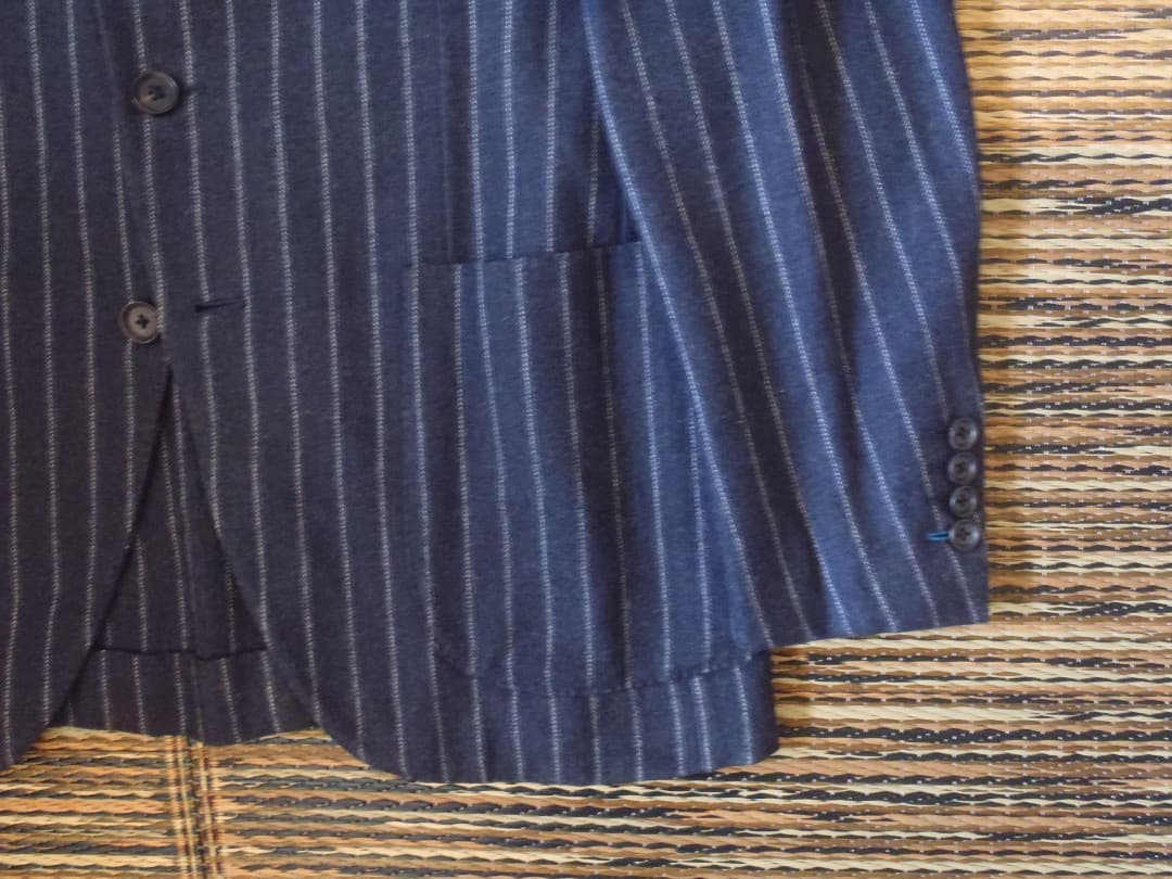 ISAIA イザイア カシミア混 ウール ジャケット ネイビー 46 Used