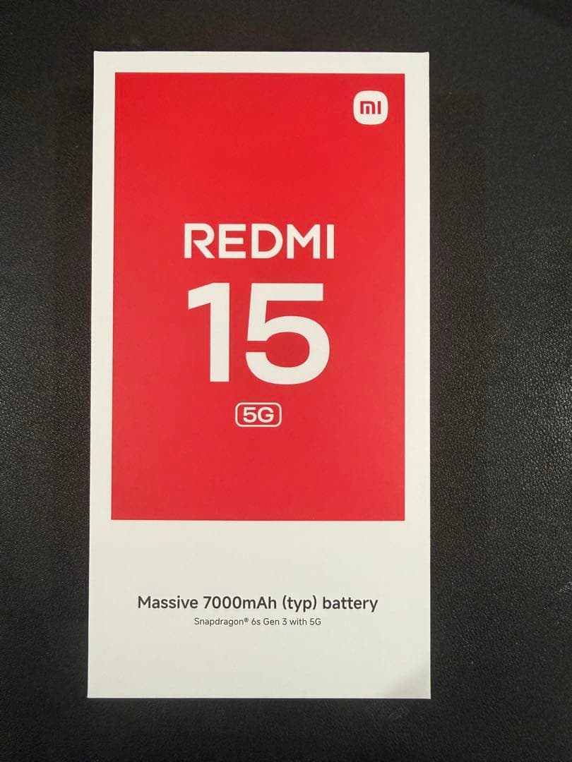 [新品未開封] Xiaomi Redmi 15 5G ブラック SIMフリー