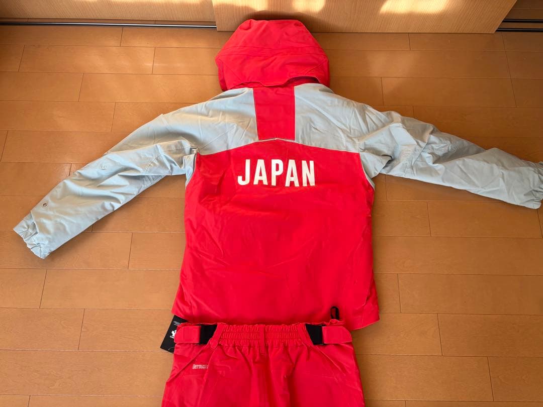 DESCENTE スキーウェア 赤/グレー