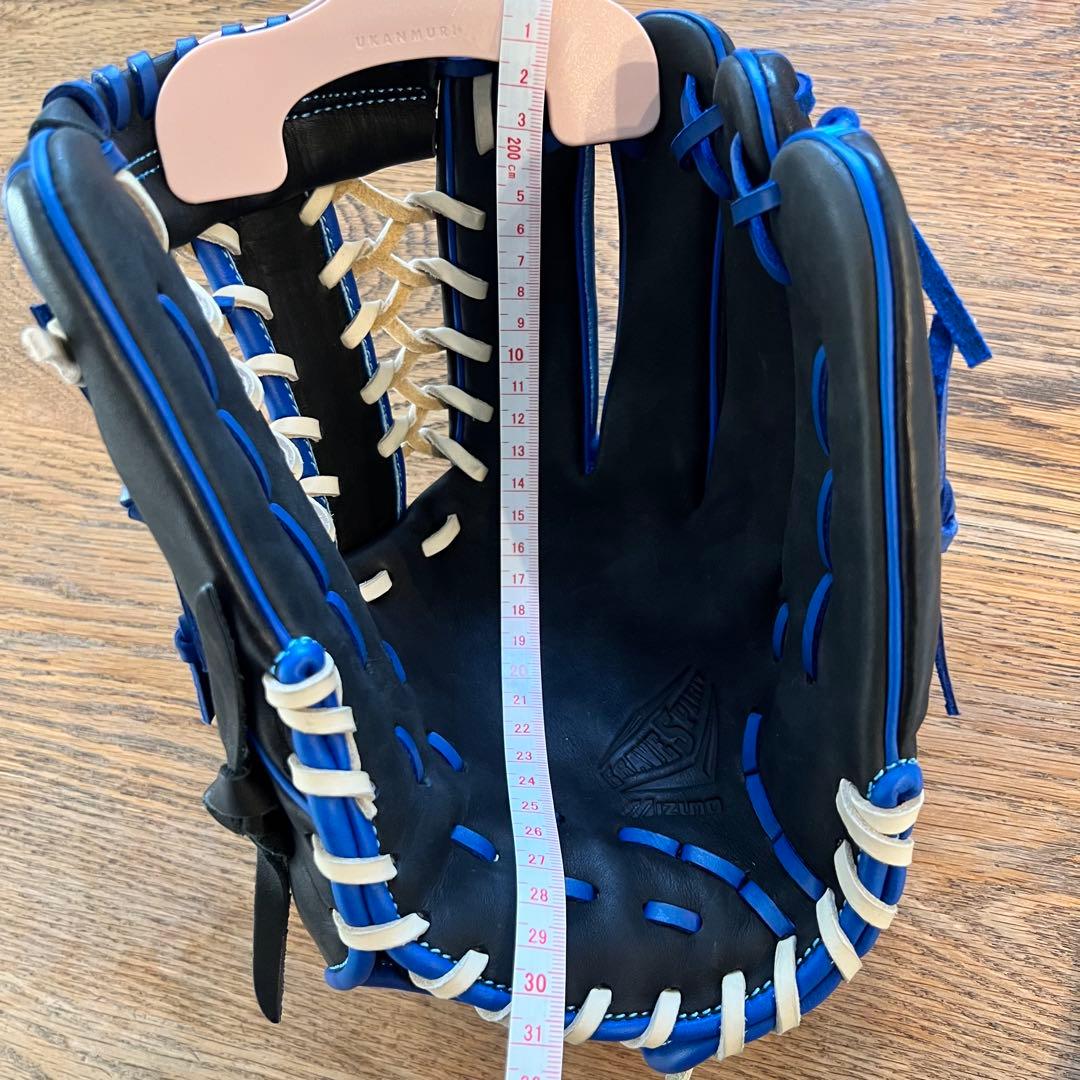 【未使用】Mizuno 軟式用グローブ 青/黒 収納袋付き
