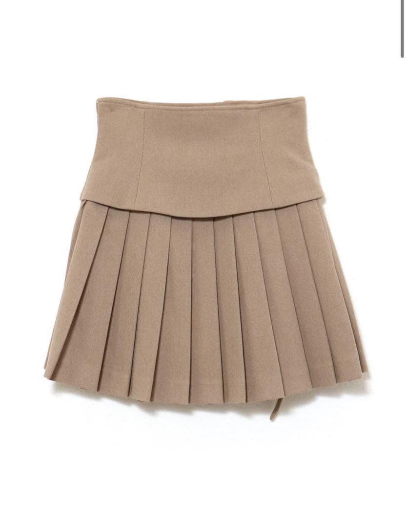 めい/Jade highwaist mini skirt beige
