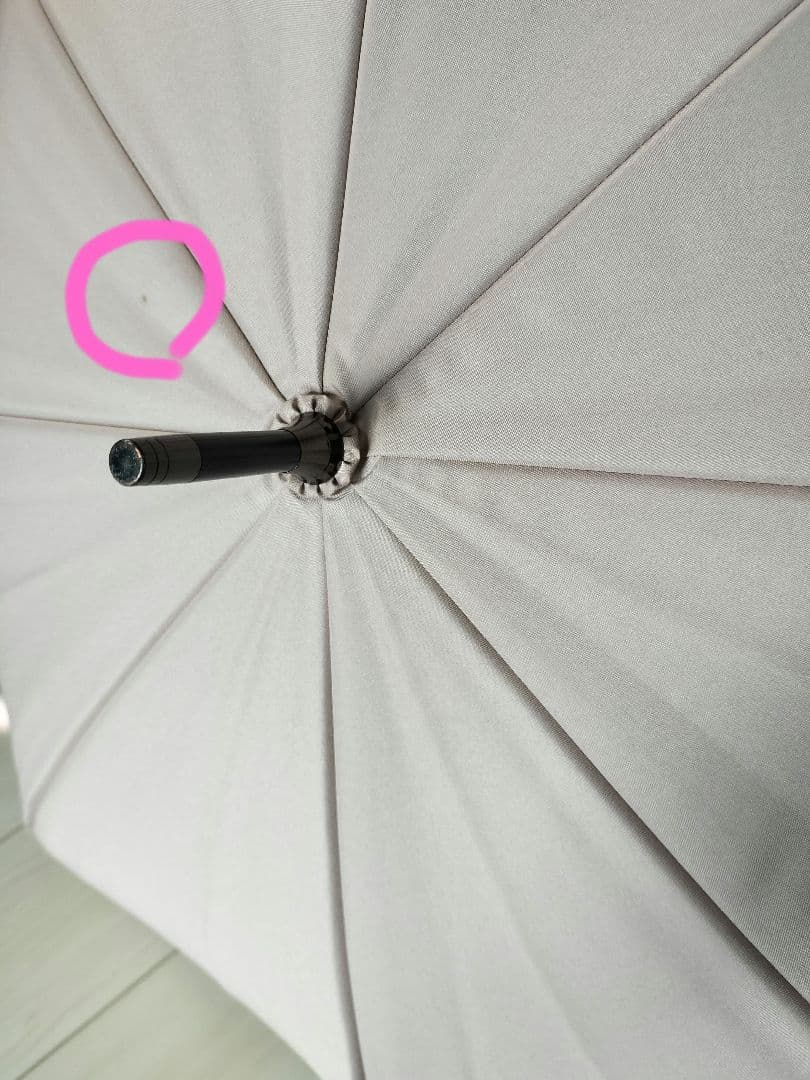 サンバリア100長傘　M フリル付き日傘【ピンク】