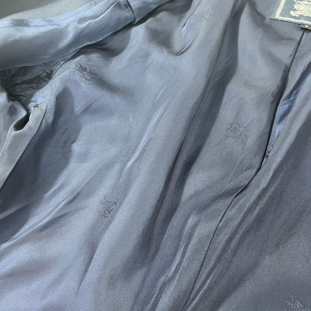 ✨極美品 バーバリーズ カシミヤ 100% 紺ブレ 金ボタン シャドーホース