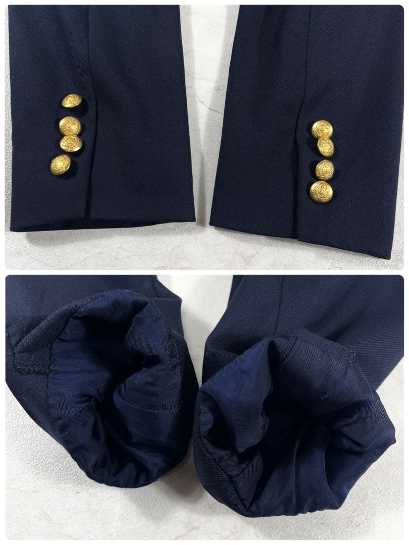 ✨極美品 バーバリーズ カシミヤ 100% 紺ブレ 金ボタン シャドーホース