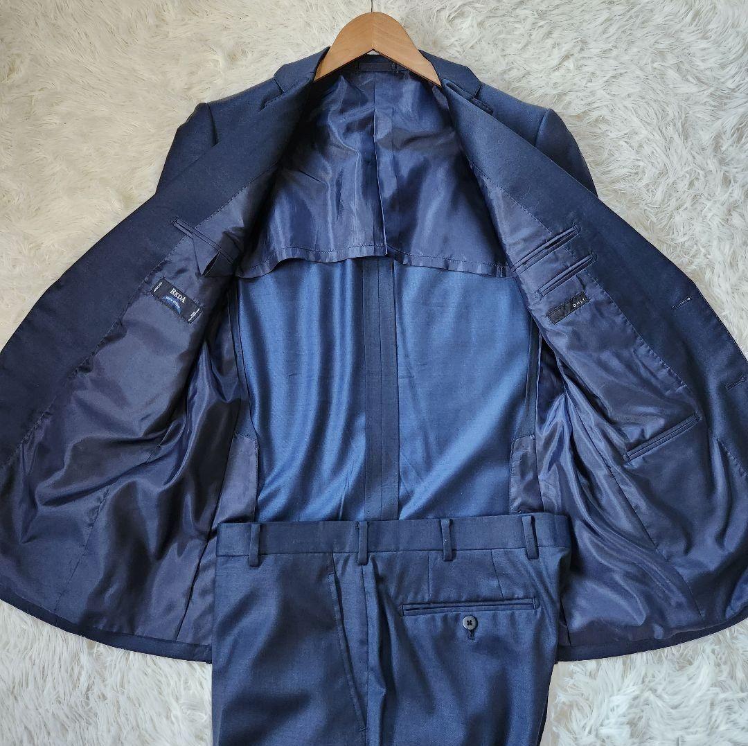 極美品 ONLY スーツ REDA 希少サイズ180 XL相当 ウール ブルー